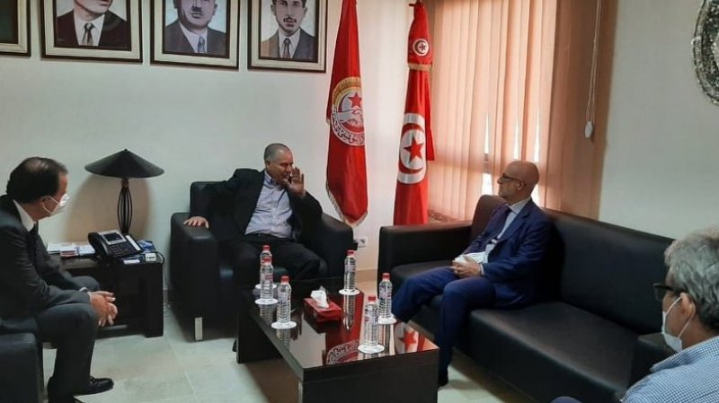 لقاء بين الطبوبي وسفيري ايطاليا واسبانيا بتونس