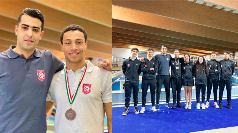 المنتخب التونسي يتوّج بميداليّتين في كأس العالم للسباحة بالزعانف