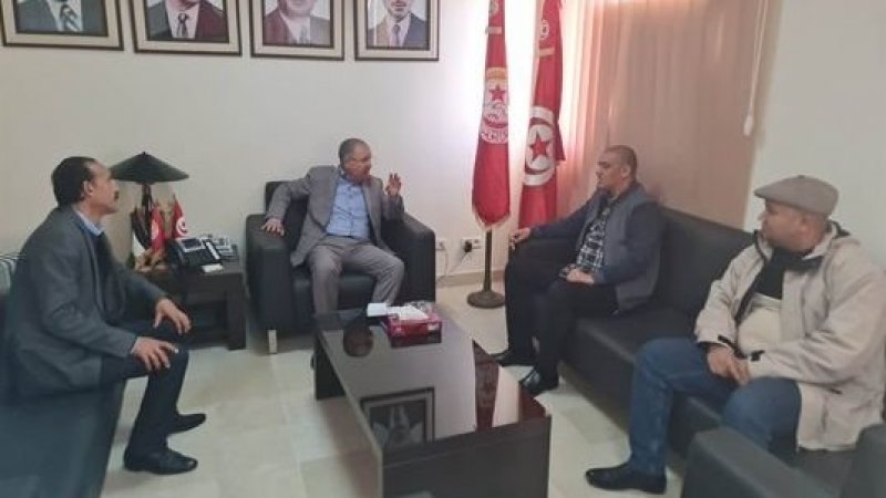 في لقاء مع الأخ ناصر بن عمارة الأمين العام يؤكد دعمه لكل النقابيين الذين يحاكمون بسبب العمل النقابي