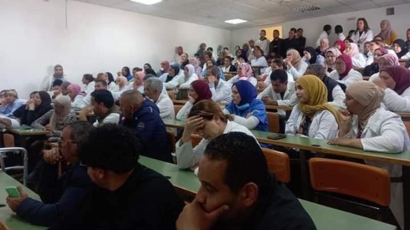 إضراب في مستشفى القصاب