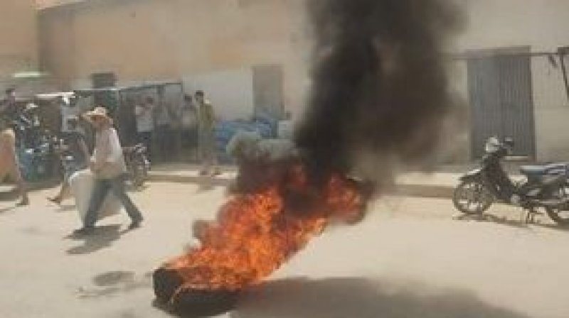 احتجاجات في الرديف بسبب انقطاع مياه الشرب