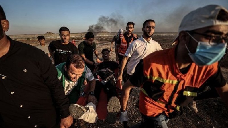 إصابة فلسطينيين بعد تفريق الجيش "الإسرائيلي" مظاهرة شرقي غزة