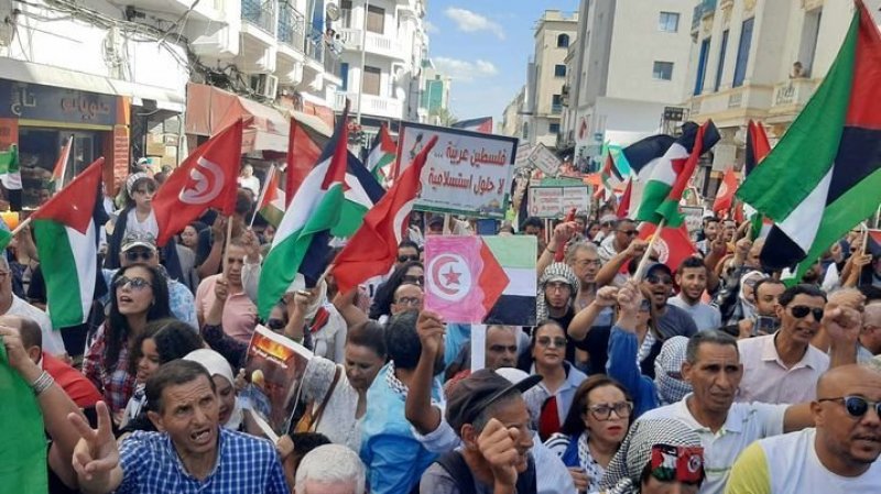 اللجنة الوطنية لدعم المقاومة في فلسطين تنظم مسيرة تجوب شوارع العاصمة