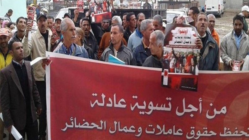 عمال الحضائر ينظمون مسيرة إلى قصر قرطاج الخميس القادم