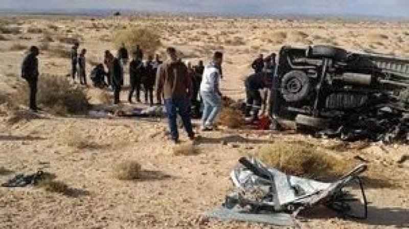 حادث اليم في الطريق الرابطة بين قابس و قبلي يخلف ثمانية قتلى