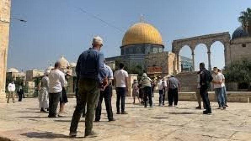 مستعمرون يقتحمون الأقصى ويؤدون طقوسا تلمودية فيه