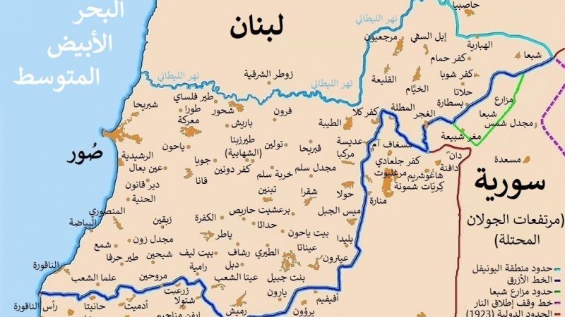 جيش الاحتلال يبدأ بتنفيذ عملية برية في جنوب لبنان وخريطة للتعرف على جغرافيا المنطقة