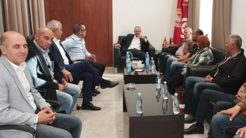 الأمين العام يستقبل أعضاء الاتحاد الجهوي للشغل بزغوان