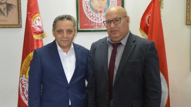 الأخ سليم البوزيدي يستقبل الأمين العام للاتحادية الوطنية لعمال الصناعات الكهربائية و الغازية وتأكيد على الروابط التاريخية