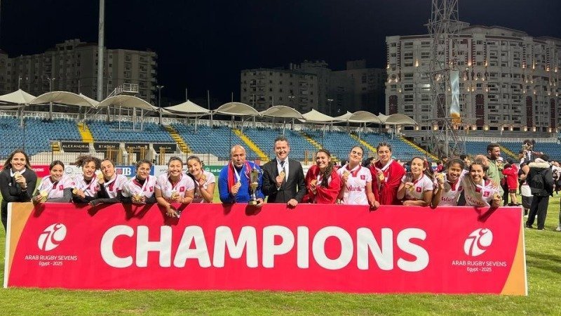 منتخب الرڤبي للسيدات يُتوّج بالبطولة العربية بمصر