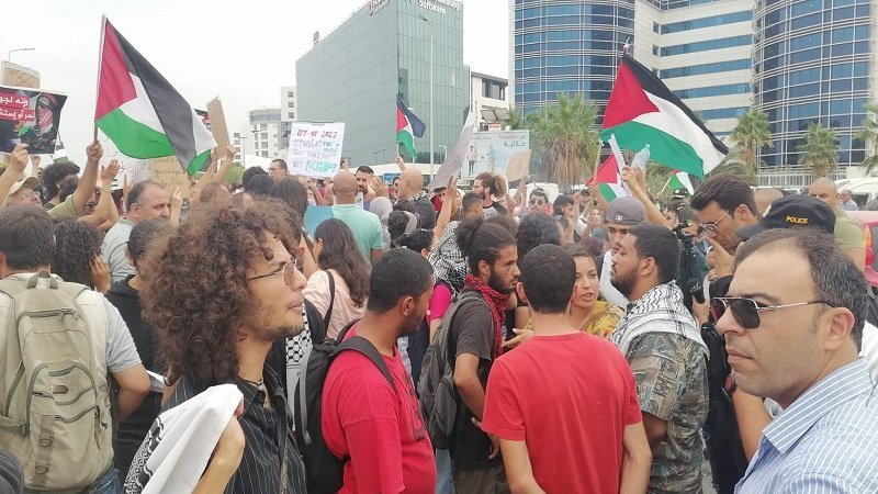 تنسيقية العمل المشترك من اجل فلسطين تختتم اليوم حصارسفارة الولايات المتحدة في تونس