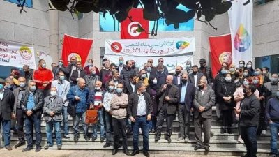 وقفة احتجاجية اقليمية لنقابات اتصالات تونس