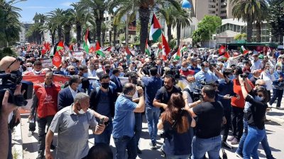 اتحاد الشغل يطالب ب"تجريم التطبيع " وتخفيف الاجراءات على دخول الفلسطينيين الى تونس