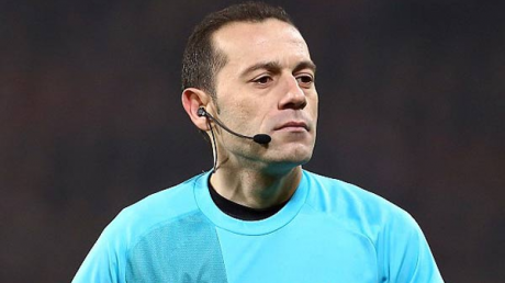 اليويفا يوقف المتسبب في اخطاء مباراة ميلان واتلتيكو مدريد