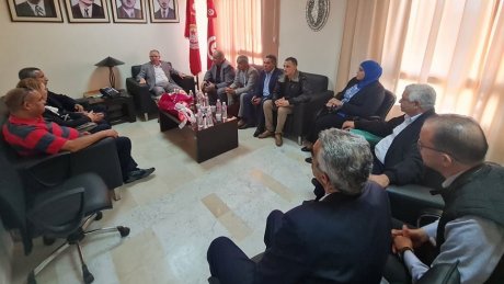الأخ الأمين العام يستقبل المكتب التنفيذي للاتحاد الجهوي ببنعروس