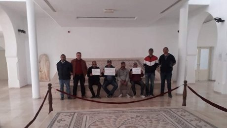 المهدية: احتجاجات أعوان قصر ومتحف الجم والادارة والمخازن للمعهد الوطني للتراث ومتحف وبرج المهدية