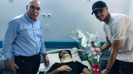 عماد المسدي و علاء غرام يزوران المحب بشير الجريدي في المصحة