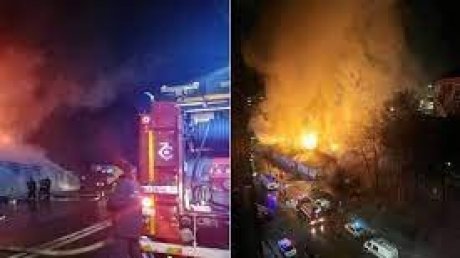 مصرع 15 شخصا بحريق مطعم في مدينة كوستروما الروسية
