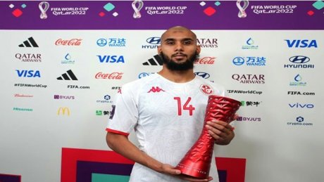 عيسى العيدوني رجل مباراة تونس والدنمارك