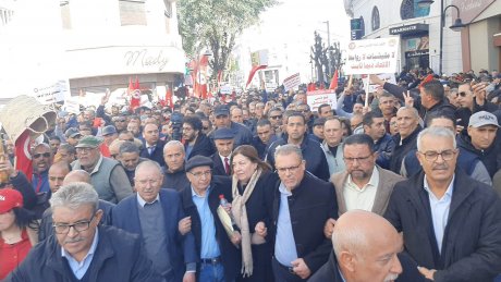 انطلاق مسيرة العمال والنقابيين من ساحة محمد علي