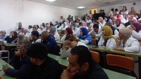 إضراب في مستشفى القصاب