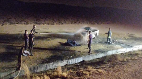 قابس: اخماد حريق نشب بسيارة معدة لنقل البنزين إثر انزلاقها بالطريق السيارة قابس_صفاقس