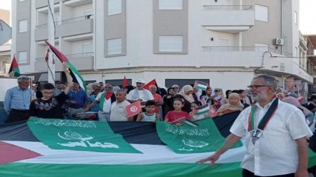 قابس: مسيرة تجوب شوارع الجهة نصرة للمقاومة الفلسطينية