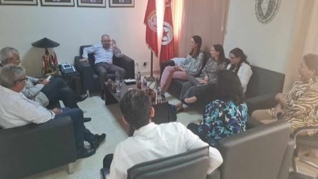 تدعيم التعاون المشترك بين الاتحاد والنقابات النرويجية و دعم مطلق للقضية الفلسطينية