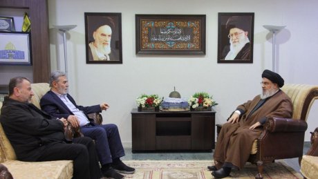 في أول ظهور له: أمين عام حزب الله اللبناني يلتقي مسؤولين كبيرين من حركة حماس والجهاد الاسلامي الفلسطينيتين