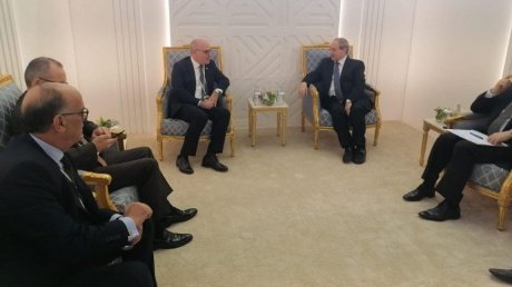 عدوان الاحتلال على غزة محور لقاء نبيل عمار مع نظرائه في سوريا وفلسطين ولبنان