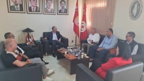 الأمين العام يستقبل السكريتير الإقليمي للاتحاد الدولي للنقل