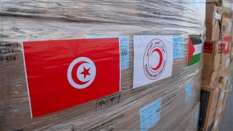 تونس ترسل طائرة مساعدات ثانية للشعب الفلسطيني