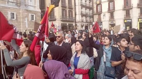 الاتحاد يشارك في مسيرة داعمة لفلسطين في اسبانيا