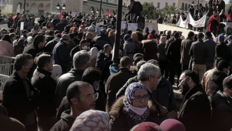 تجمع عمالي يوم 2 مارس في القصبة احتجاجا على تعطل الحوار الاجتماعي و ضرب الحق النقابي ودفاعا عن استحقاقات الشغالين