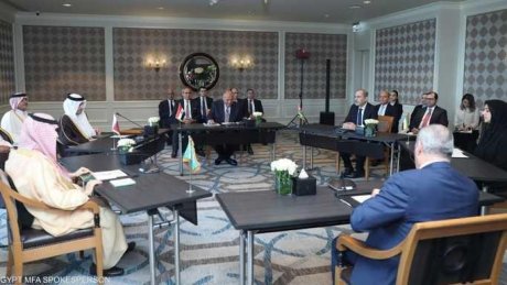 السداسية العربية تطالب بوقف شامل وفوري لاطلاق النار في غزة حتمية تنفيذ حل الدولتين
