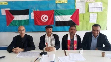 وقفة إحتجاجية لأساتذة إعدادية علي بورقيبة بالمنستير