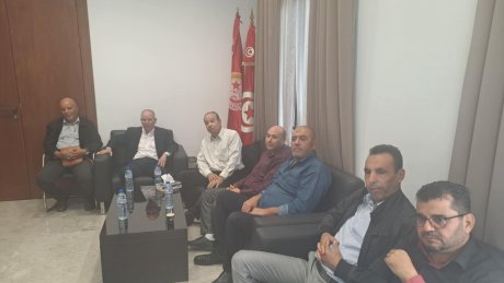 الامين العام يستقبل اعضاء الاتحاد الجهوي للشغل بسوسة