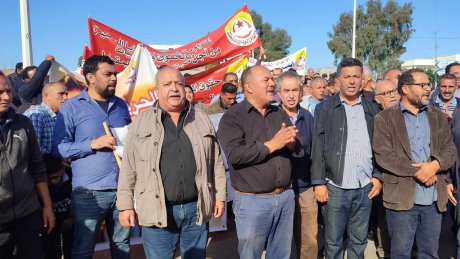 على خلفية إيقاف جمال الشريف وثلاثة عمال من مصنع "رايتون" لصناعة الأحذية : مسيرة جهوية بالسبيخة وهيئة إدارية استثنائية