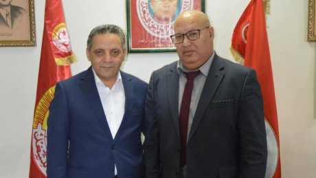 الأخ سليم البوزيدي يستقبل الأمين العام للاتحادية الوطنية لعمال الصناعات الكهربائية و الغازية وتأكيد على الروابط التاريخية