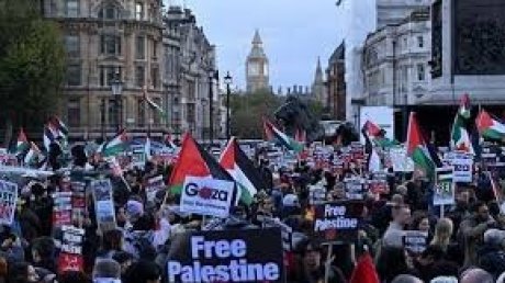 "تظاهرة في العاصمة الألمانية برلين دعما لفلسطين وتنديدا بالعدوان "الإسرائيلي