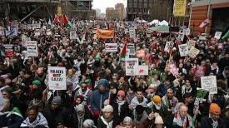 مظاهرات في عدة مدن أميركية رفضا لمخططات تهجير الفلسطينيين من قطاع غزة