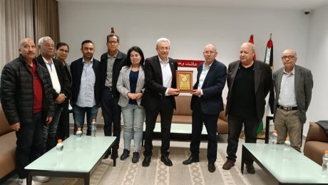 مصطفى البرغوثي رئيس المبادرة الوطنية الفلسطينية يزور الإتحاد ويبرز دوره الداعم للقضية