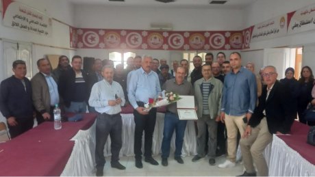اجتماع بأعوان اتصالات تونس في المهدية وتكريم الأخ نور الدين ميلاد