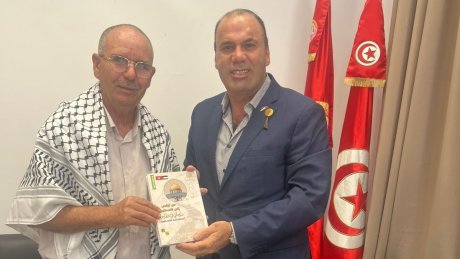 الأخ الأمين العام للإتحاد يستقبل رئيس مؤسسة سيدة الأرض المقدسية