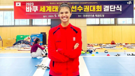 وفاء المصغوني تهدي تونس ذهبية تاريخية في بطولة العالم للتايكواندو